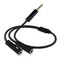Фото - Адаптер ColorWay 3.5 мм - 2х3.5 мм (M/F), 0.28 м, Black (CW-AD-J2FJ) | click.ua