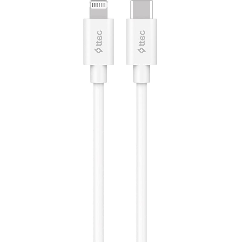 Кабель Ttec USB Type-C - Lightning (M/M), 1.5 м, White (2DKM04B)