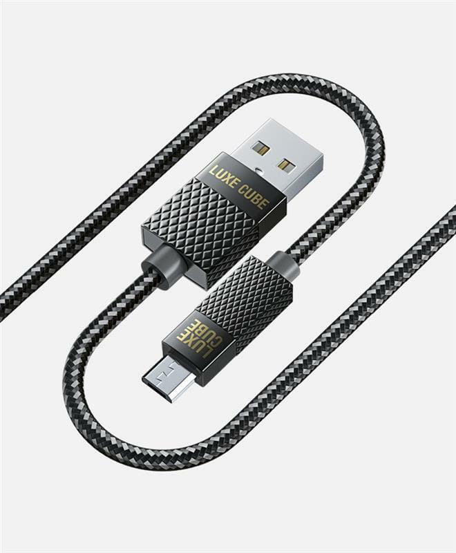 Кабель Luxe Cube Premium USB - micro USB (M/M), 1 м, серый (8886668686167)