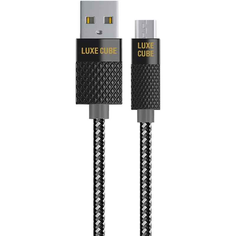 Кабель Luxe Cube Premium USB - micro USB (M/M), 1 м, серый (8886668686167)