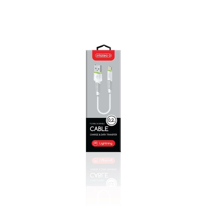 Кабель Intaleo CBFLEXL0 USB - Lightning (M/M), 0.2 м, White (1283126487439)