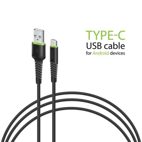 Photos - Cable (video, audio, USB) Intaleo Кабель  CBFLEXT1 USB - USB Type-C , 1.2 м, Black (128312648748 (M/M)