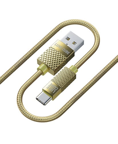Фото - Кабель Luxe Cube   Premium USB - USB Type-C , 1 м, золотистий (88899968 (M/M)