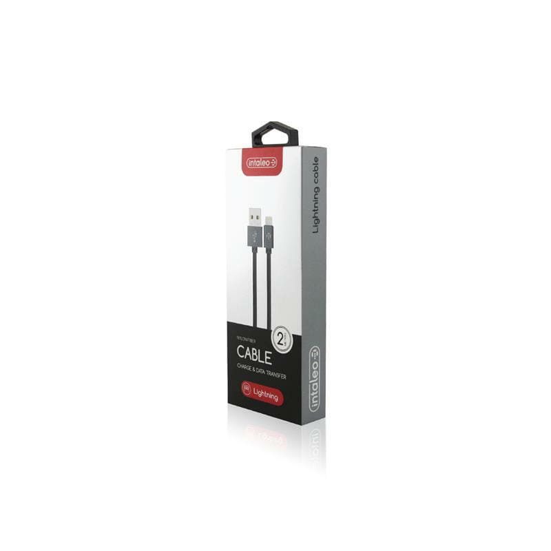 Кабель Intaleo CBGNYL2 USB - Lightning (M/M), 2 м, Grey (1283126477669)