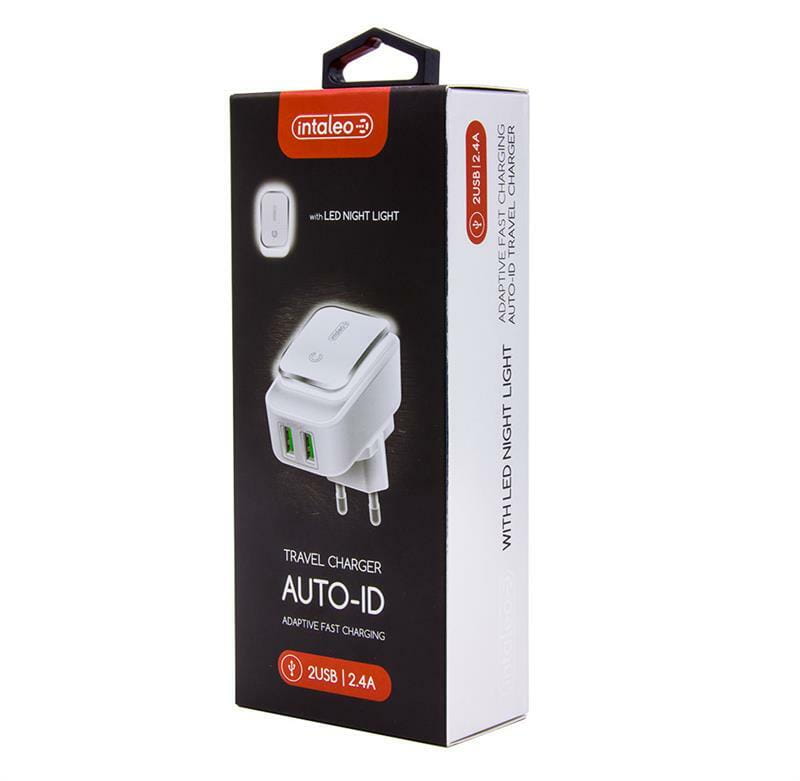 Сетевое зарядное устройство Intaleo TCL242 (2USB, 2.4A) White (1283126481130)