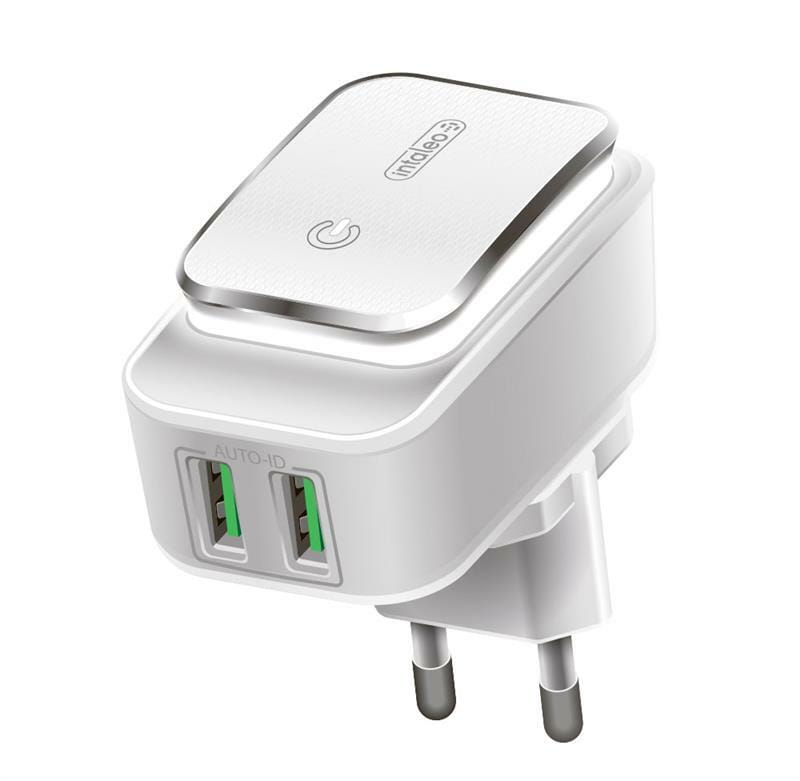 Сетевое зарядное устройство Intaleo TCL242 (2USB, 2.4A) White (1283126481130)