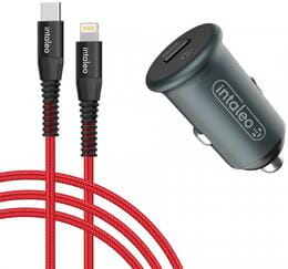 Купить Автомобильное зарядное устройство Intaleo CCGQPD120L (USB, 3A) Grey (1283126509964) + кабель Lightning Автомобильное зарядное устройство Intaleo CCGQPD120L (USB, 3A) Grey (1283126509964) + кабель Lightning