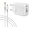 Фото - Мережевий зарядний пристрій Intaleo TCGQPD120L (1USBx3A) White (1283126510007) + кабель Lightning | click.ua