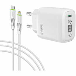Сетевое зарядное устройство Intaleo TCGQPD120L (1USBx3A) White (1283126510007) + кабель Lightning