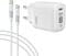 Фото - Мережевий зарядний пристрій Intaleo TCGQPD120T (1USBx3A) White (1283126509988) + кабель USB Type С | click.ua