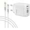 Фото - Мережевий зарядний пристрій Intaleo TCGQPD120T (1USBx3A) White (1283126509988) + кабель USB Type С | click.ua