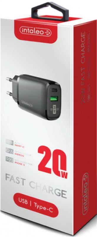 Сетевое зарядное устройство Intaleo TCGQPD220 (2USBx3A) Black (1283126509995)