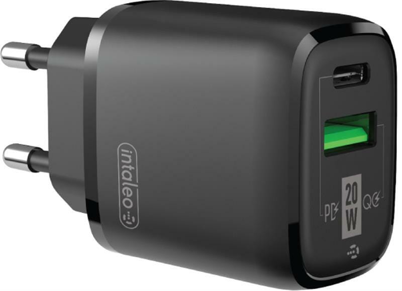 Сетевое зарядное устройство Intaleo TCGQPD220 (2USBx3A) Black (1283126509995)