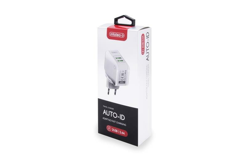 Сетевое зарядное устройство Intaleo TCA242 (2USB, 2.4A) White (1283126477492)