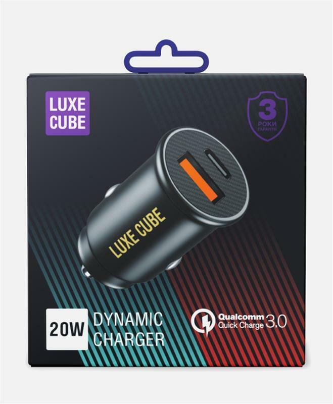 Автомобільний зарядний пристрій Luxe Cube 20W (2USBх3A) Black (9988449841235)