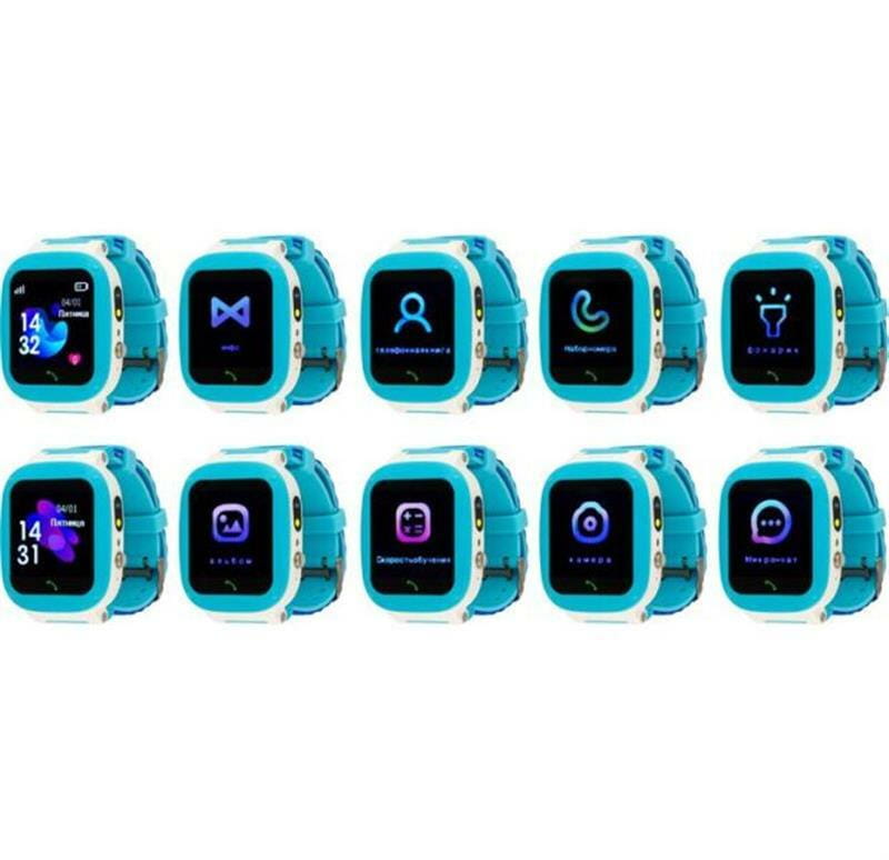 Детские смарт-часы AmiGo GO004 Splashproof Camera+LED Blue