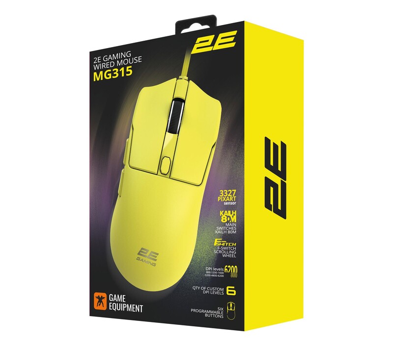 Мышь 2E Gaming MG315 Yellow (2E-MG315UYW)
