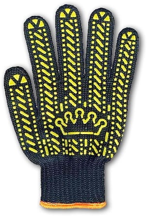 Перчатки Stark с ПВХ покрытием "Корона", черные, плотность 280 текс, 10 шт (510561102.10)