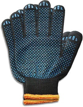 Перчатки Stark с ПВХ нанесением,черные, плотность 180 текс, 10шт (510841110.10)