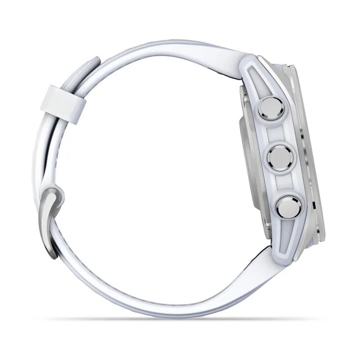 Смарт-годинник Garmin Fenix 8 43mm AMOLED Silver with Whitestone Silicone (010-02903-00)