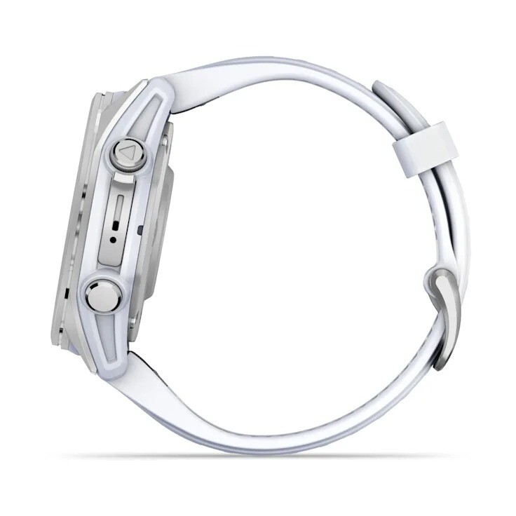 Смарт-годинник Garmin Fenix 8 43mm AMOLED Silver with Whitestone Silicone (010-02903-00)