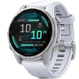 Смарт-часы Garmin Fenix 8 43mm AMOLED Silver with Whitestone Silicone (010-02903-00)