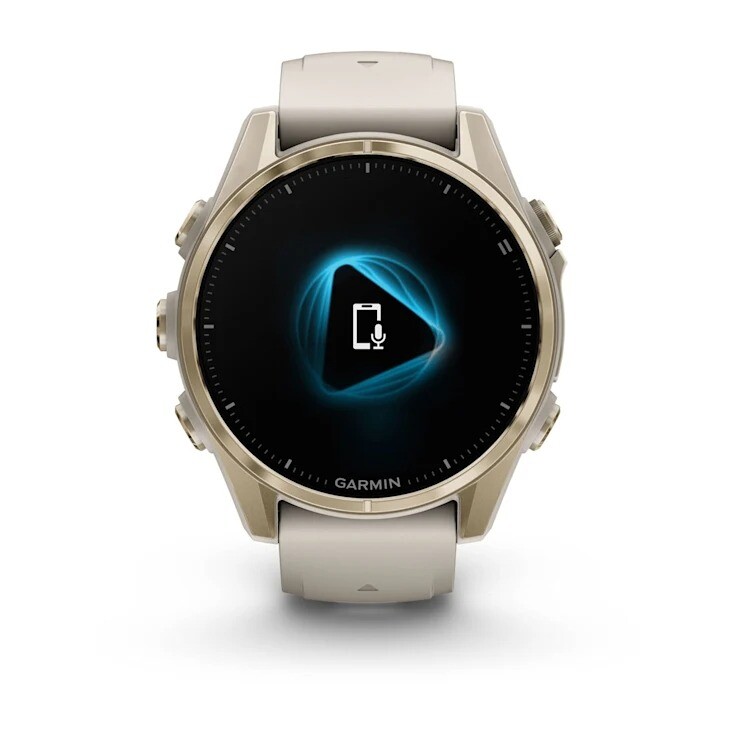 Смарт-годинник Garmin Fenix 8 43mm AMOLED Sapphire Soft Gold with Fog Gray Silicone (010-02903-11)