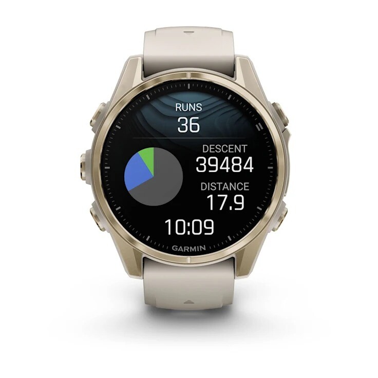Смарт-годинник Garmin Fenix 8 43mm AMOLED Sapphire Soft Gold with Fog Gray Silicone (010-02903-11)