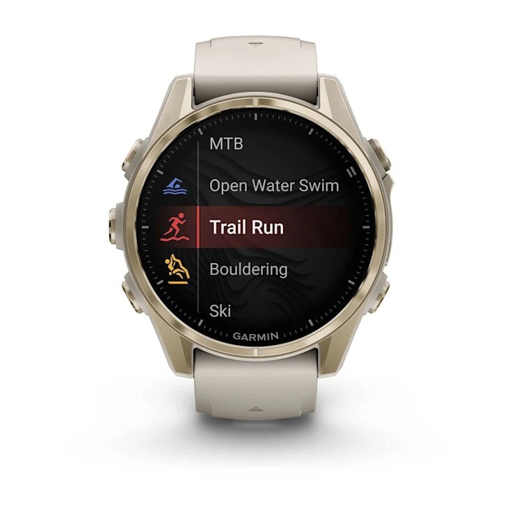 Смарт-годинник Garmin Fenix 8 43mm AMOLED Sapphire Soft Gold with Fog Gray Silicone (010-02903-11)