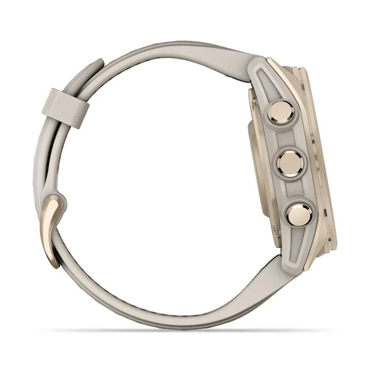 Смарт-годинник Garmin Fenix 8 43mm AMOLED Sapphire Soft Gold with Fog Gray Silicone (010-02903-11)