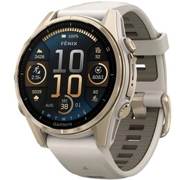 Смарт-часы Garmin Fenix 8 43mm AMOLED Sapphire Soft Gold with Fog Gray Silicone (010-02903-11)