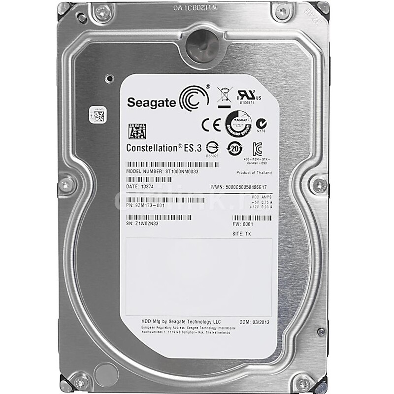 Накопитель HDD SATA 1.0TB Seagate Constellation ES 7200rpm 128MB (ST1000NM0033)