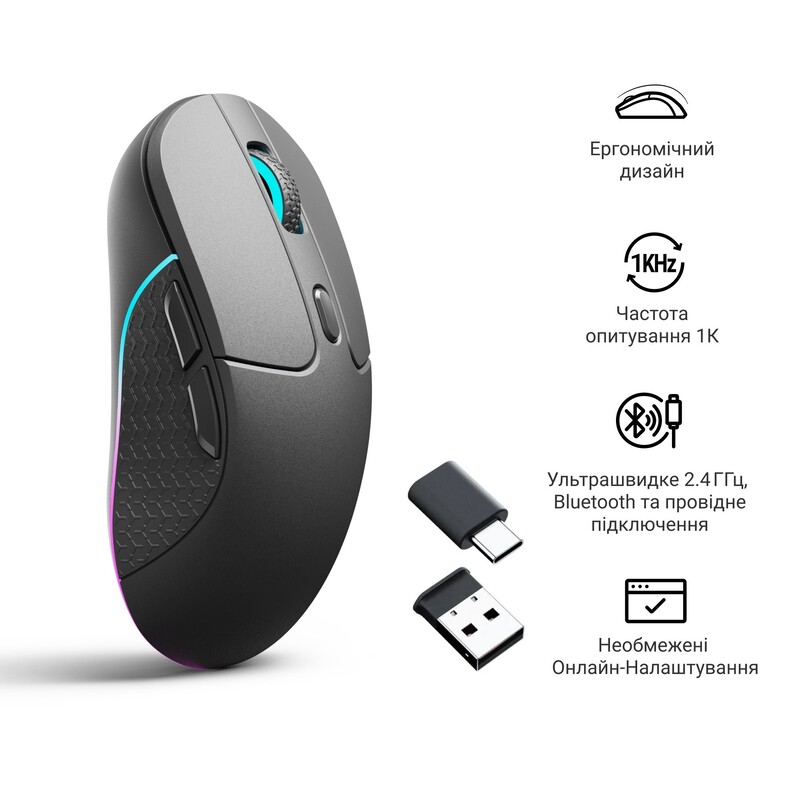 Мышь беспроводная Keychron M3 WL Black (M3-A1)