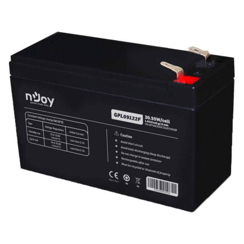 Аккумуляторная батарея Njoy GPL09122F 12V 9AH (BTVACIUOCTA2FCN02B) AGM