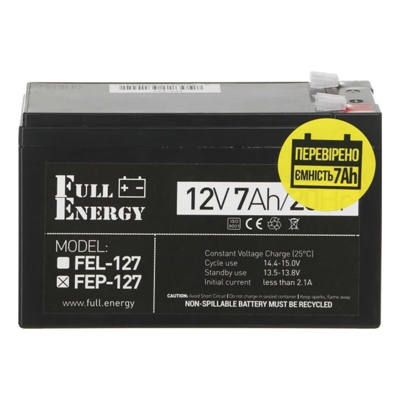 Акумуляторна батарея Full Energy FEP-127 12V 7Ah (FEP-127) AGM