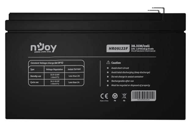 Акумуляторна батарея Njoy HR09122F 12V 9AH (BTVACIUOCTH2FCN01B) AGM
