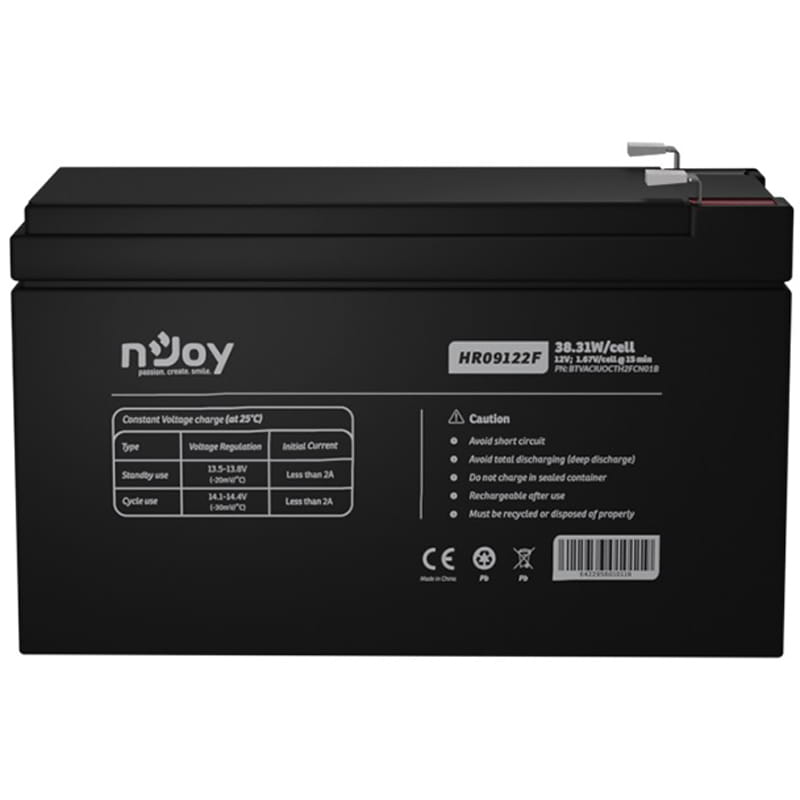 Акумуляторна батарея Njoy HR09122F 12V 9AH (BTVACIUOCTH2FCN01B) AGM