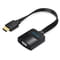 Фото - Адаптер Vention Flat HDMI - VGA (M/F), зі звуком і живленням, 0.15 м, чорний (ACKBB) | click.ua