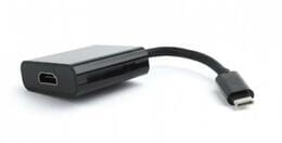 Адаптер Cablexpert USB Type-C - HDMI (M/F), 0.15 м, черный (A-CM-HDMIF-01)