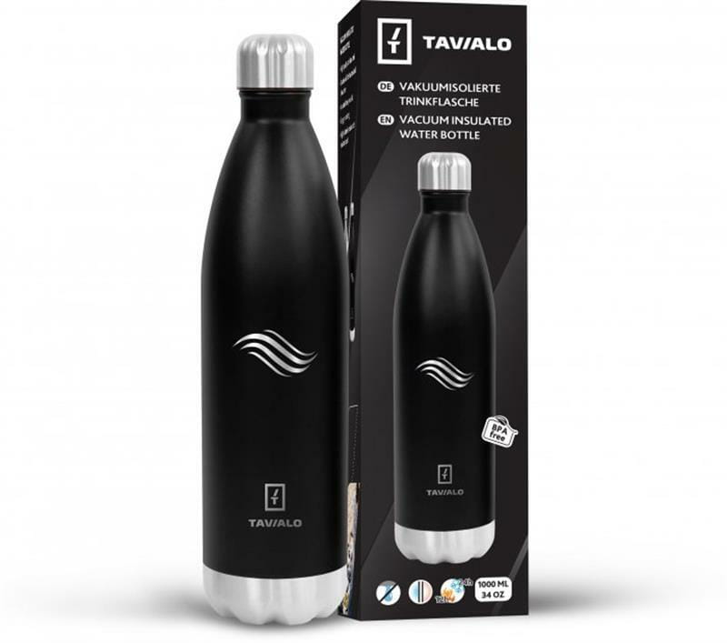 Термобутылка Tavialo 1000 мл черная (191010101)