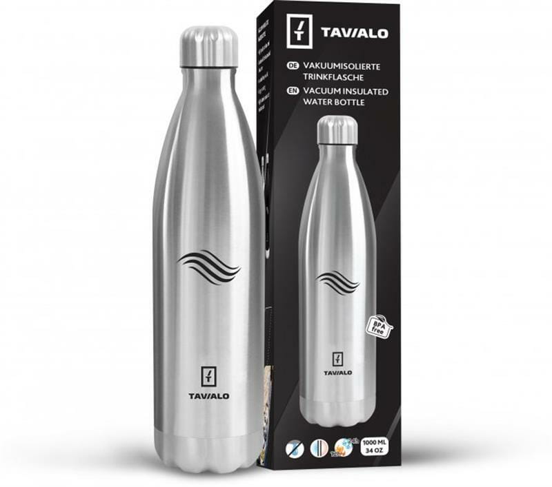 Термопляшка Tavialo 1000 мл сріблястий (191010109)