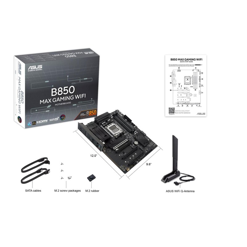 Материнська плата Asus B850 Max Gaming WiFi Socket AM5
