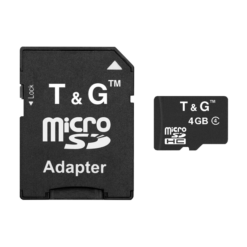 Карта памяти MicroSDHC   4GB Class 4 T&G + SD-adapter (TG-4GBSDCL4-01)