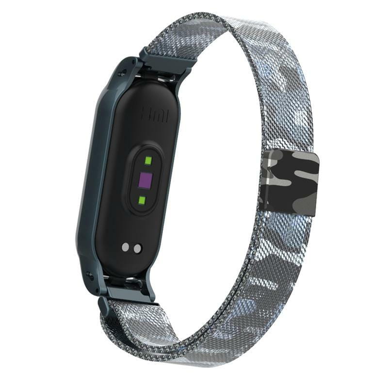 Ремешок Armorstandart Milanese Magnetic Band для Xiaomi Mi Band 5/Mi Band 6 Khaki White (ARM56857)