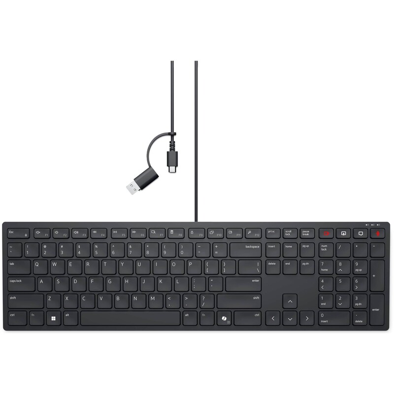 Клавиатура Dell Pro Wired Collaboration Keyboard KB525C UA Black (580-BBTG)