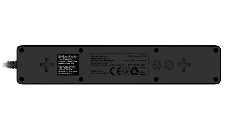Фильтр питания REAL-EL RS-Protect 505 1.8 м Black (EL122300044)