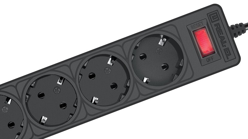 Фильтр питания REAL-EL RS-Protect 505 5 м Black (EL122300046)