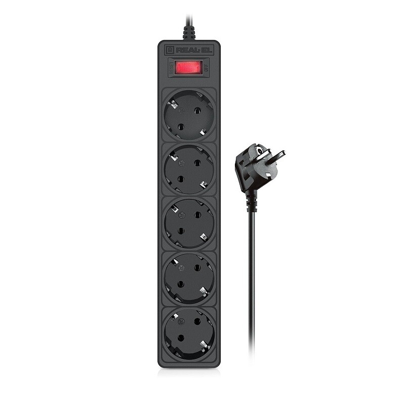 Фильтр питания REAL-EL RS-Protect 505 5 м Black (EL122300046)