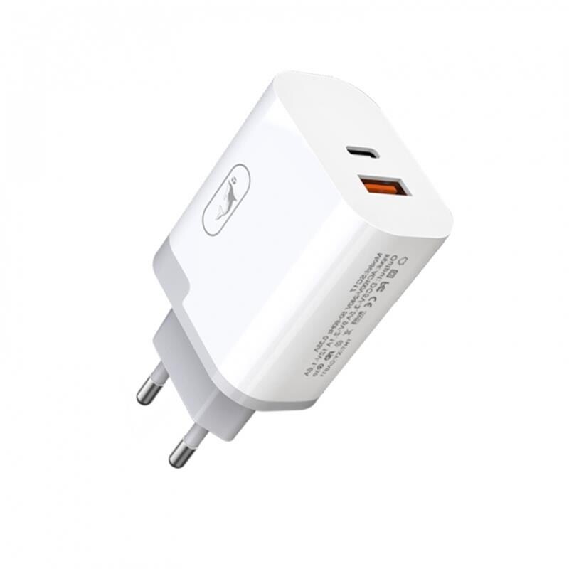 Зарядное устройство SkyDolphin SC17 PD+QC3.0 (2USB, 3A) White (MZP-000110)_бн
