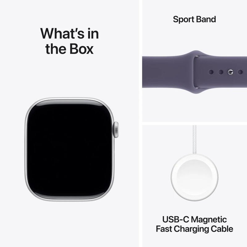 Смарт-годинник Apple Watch Series 11 GPS 42mm Silver Aluminium Case with Purple Fog Sport Band - M/L (MEU74RK/A)